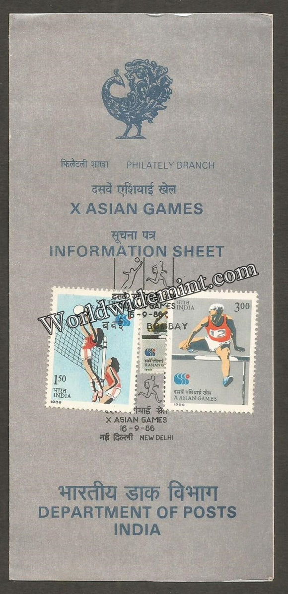 1986 X Asian Games - 2v Set Brochure