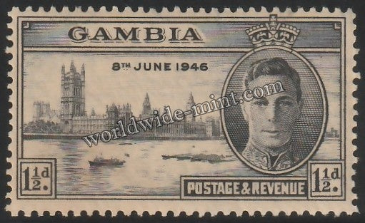 GAMBIA 1946 - KING GERORGE VI - VICTORY ISSUE 1V MNH SG: 162