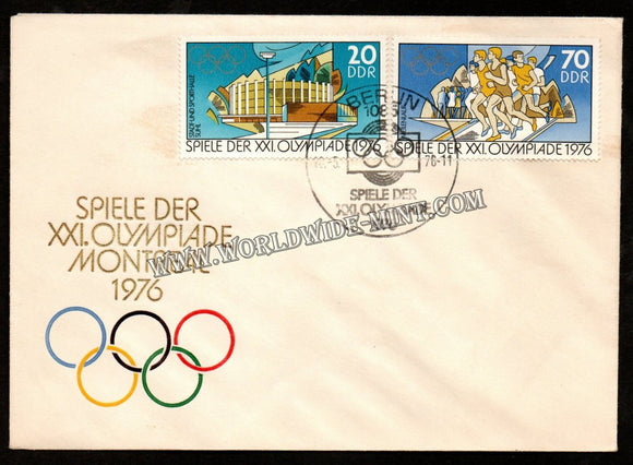 1976 East Germany Games of the XXI Olympiad Montreal FDC #FA168