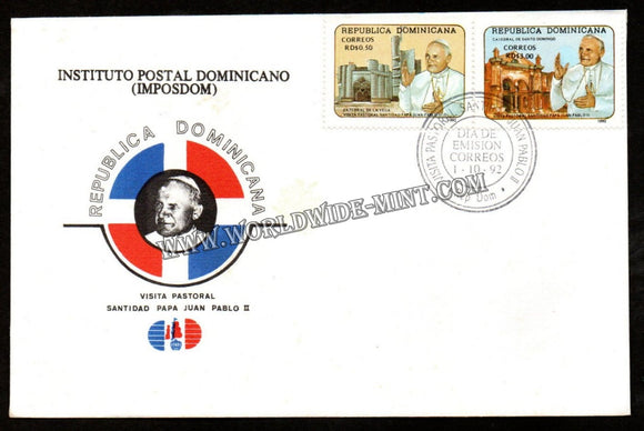 1992 Dominica Pastoral Visit - Holiness Pope John Paul II FDC #FA170