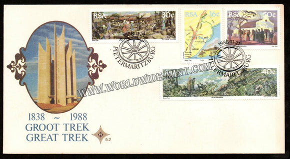 1988 South Africa Great Trek FDC #FA185