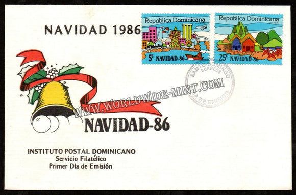 1986 Dominica Navidad Philatelic Service FDC #FA198