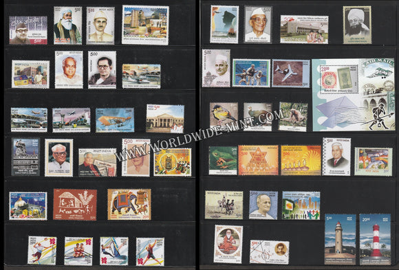 2012 INDIA Complete Year Pack MNH