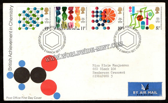 1977 UK British Achievement In Chemistry FDC #FA203