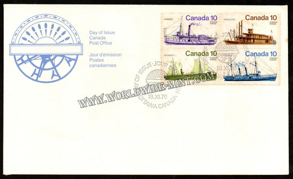 1976 Canada Ships FDC #FA216