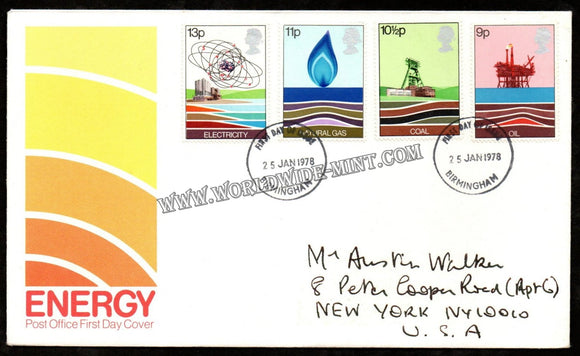 1978 UK Energy FDC - Electricity, Natural Gas, Coal, Oil #FA226
