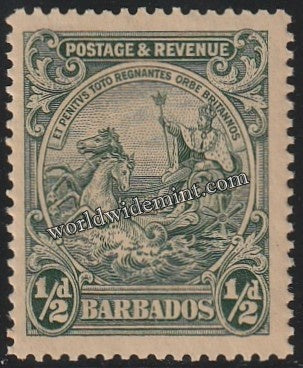 1925 - 1935 BARBADOS - SEAL OF COLONY W/M: MULTI SCRIPT CA MNH SG: 230