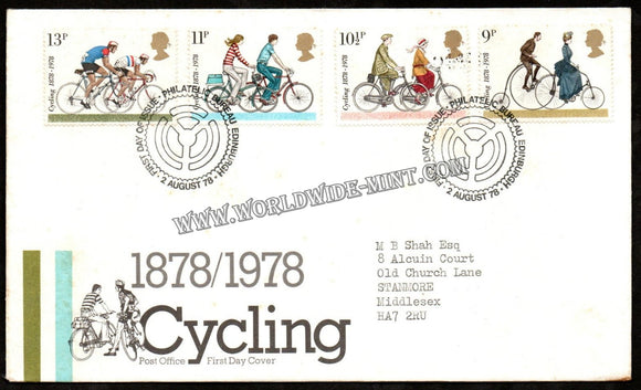 1978 UK Cycling FDC #FA256