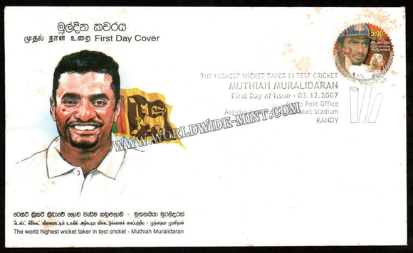 2007 Sri Lanka Muthiah Muralidaran FDC #FA295