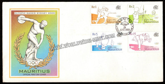 2000 Mauritius Olympic Games Sydeny FDC #FA371