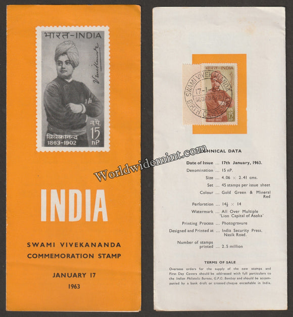 1963 INDIA Swami Vivekananda Brochure