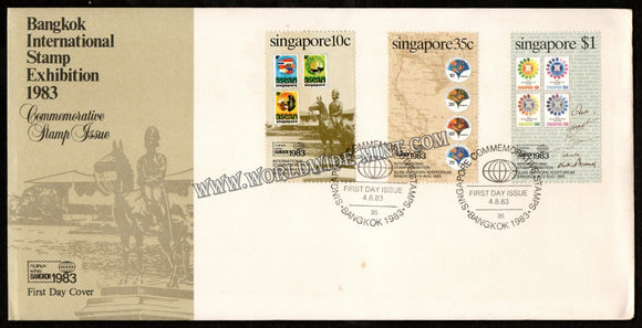 1983 Singapore Bangkok international Stamp Exhibition FDC #FA401