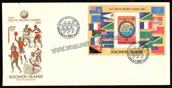 1981 Solomon Islands Mini south Pacific Games FDC #FA410