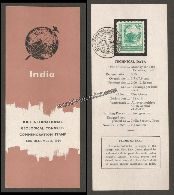 1964 INDIA XXII International Geological Congress, New Delhi Brochure