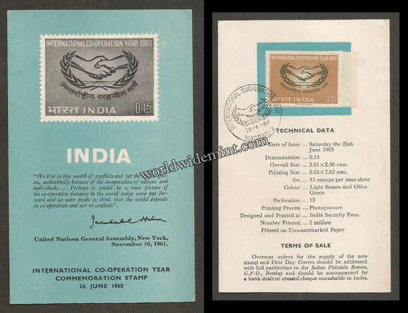 1965 INDIA International Cooperation Year Brochure