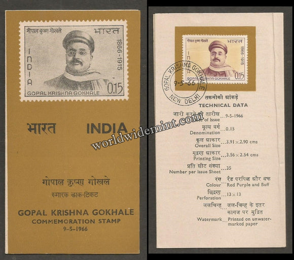 1966 INDIA Gopal Krishna Gokhale Brochure
