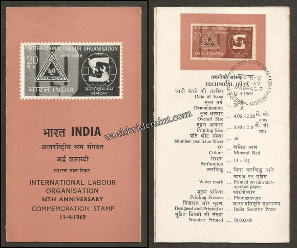 1969 INDIA International Labour Organisation Brochure