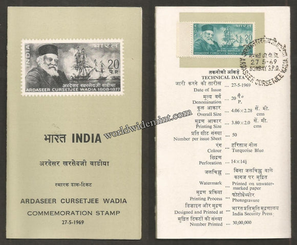 1969 INDIA Ardaseer Cursetjee Wadia Brochure