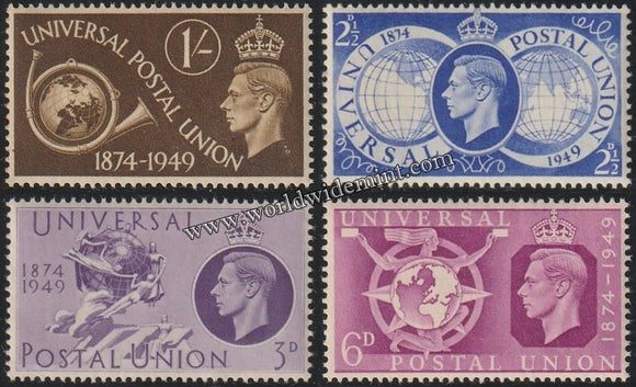GREAT BRITAIN 1949 - UPU 4V MNH SG: 499 - 502