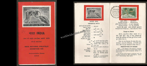 1970 INDIA National Philatelic Exh. 1970 - Childrens with Stamps Brochure