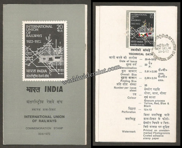 1972 International Union of Railways Brochure
