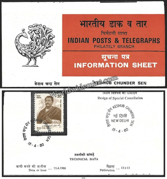 1980 Keshub Chandra Sen Brochure