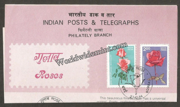 1984 Indian Roses - 2v Set Brochure