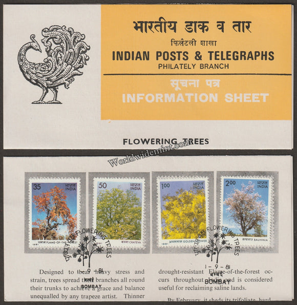 1981 Flowering Trees - 4v Set Brochure