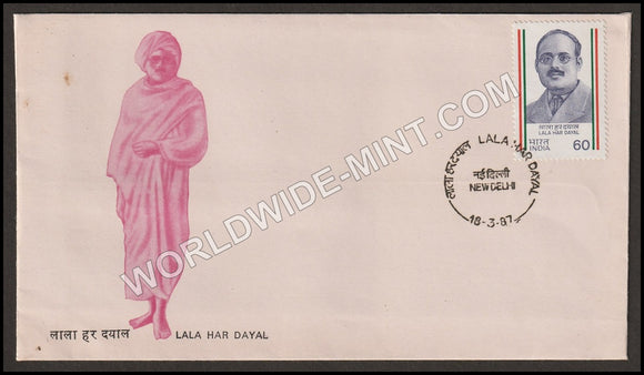 1987 Lala Har Dayal FDC