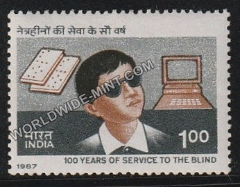 1987 100 years of Service to the Blind - Blind Boy MNH