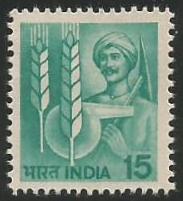 INDIA Technology in Agriculture Star Watermark 6th Series(15) Definitive MNH