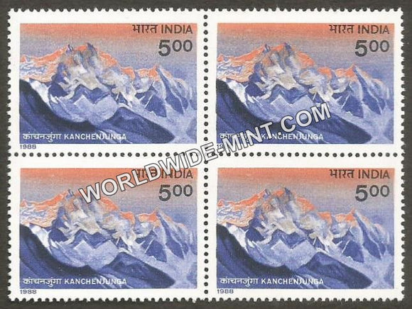 1988 Himalayan Peaks-Kanchenjunga Block of 4 MNH
