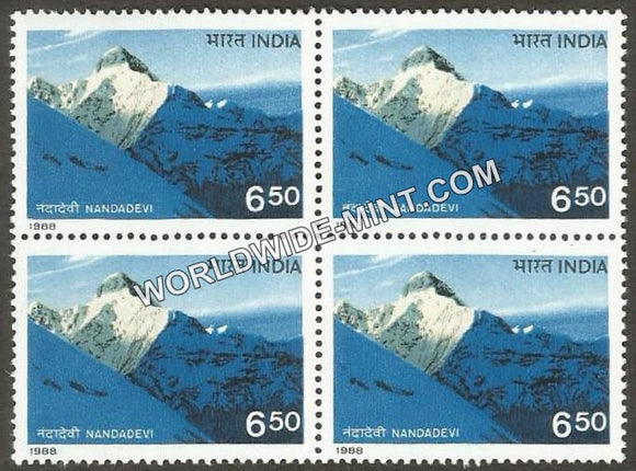 1988 Himalayan Peaks-Nanda devi Block of 4 MNH