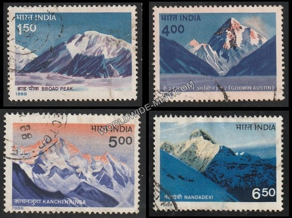 1988 Himalayan Peaks-Set of 4 Used Stamp
