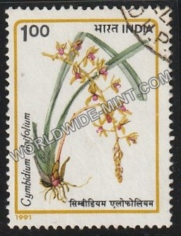 1991 Orchids-Cymbidium aloifolium Used Stamp