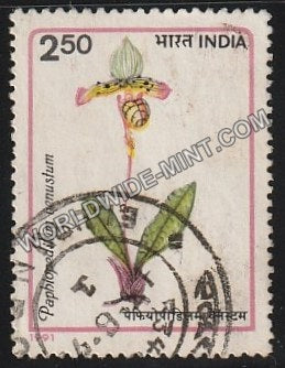 1991 Orchids-Paphiopedilum venustum Used Stamp