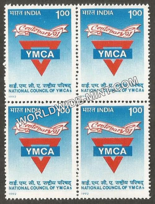 1992 Y. M. C. A. Block of 4 MNH