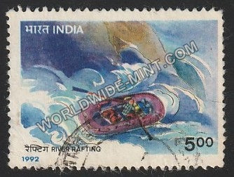 1992 Adventure Sports-River Rafting Used Stamp