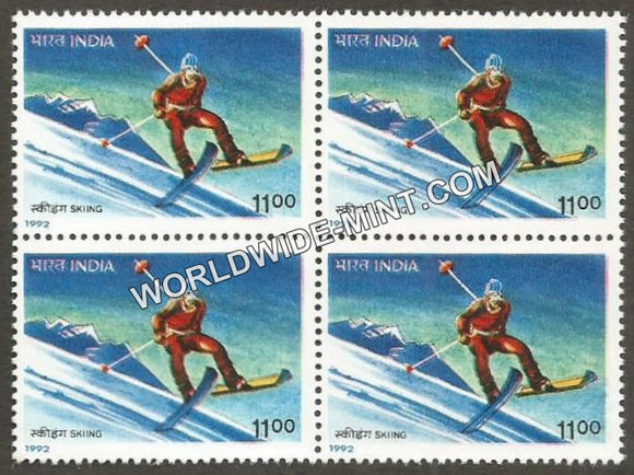 1992 Adventure Sports-Skiing Block of 4 MNH