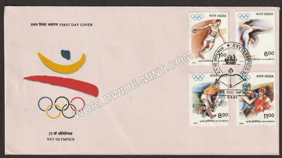 1992 XXV Olympics-4V FDC