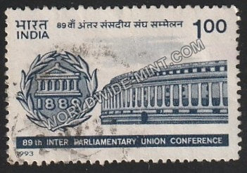 1993 89th Inter-Parliamentary Union Conference Used Stamp