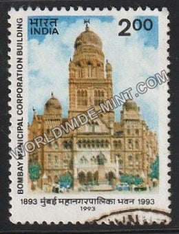 1993 Bombay Municipal Corporation Building Used Stamp