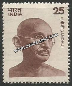 INDIA Gandhi - Large Portrait (25) Definitive MNH