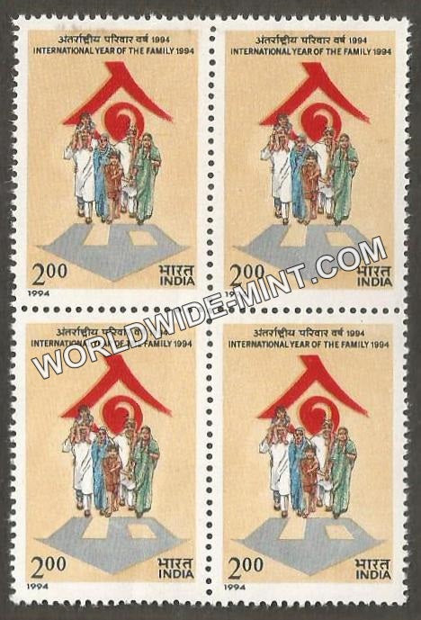 1994 International Year of the Family Block of 4 MNH