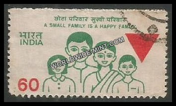 INDIA Family Planning 7th Series(60) Definitive Used Stamp