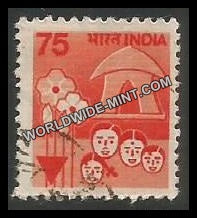 INDIA Family Planning 7th Series(75) Definitive Used Stamp