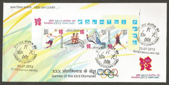 2012 London Olympics Games setenant FDC