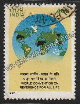 1997 World Convention on Reverence for all life Used Stamp
