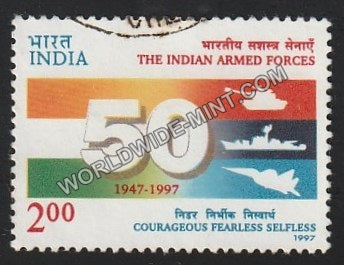 1997 50 Years of Indian Armed Forces Used Stamp