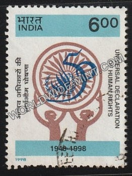 1998 Universal Declaration of Human Rights Used Stamp